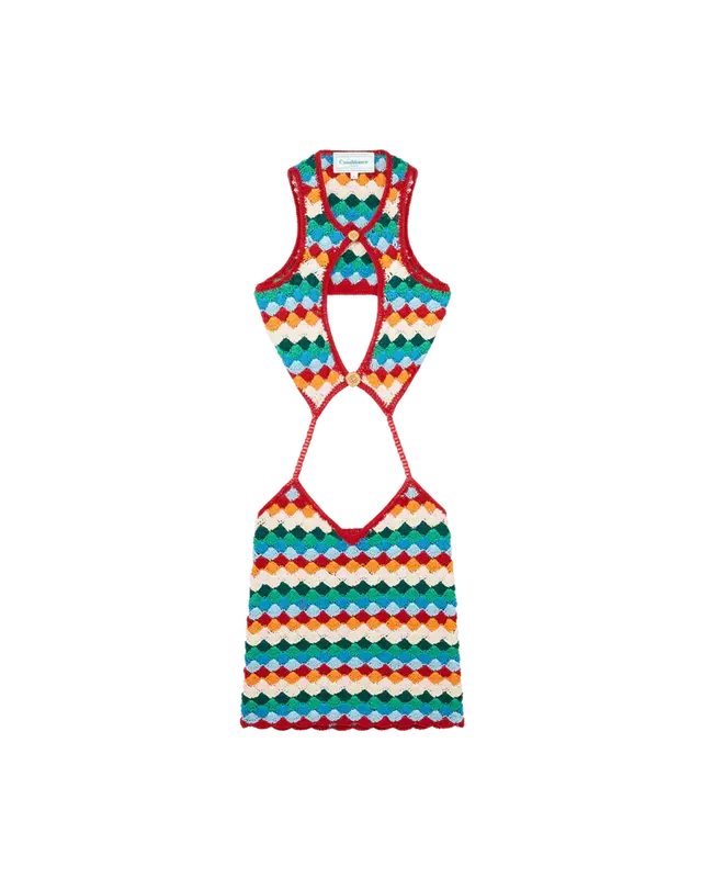 Casablanca Rainbow Shell Crochet Dress $7626