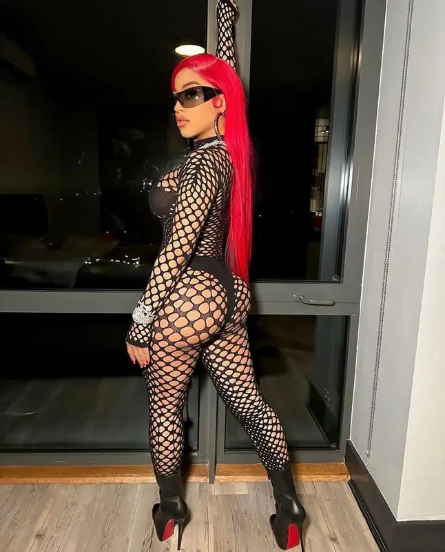 Hennessy Carolina outfit in Jean Paul Gaultier and Christian Louboutin, 2023
