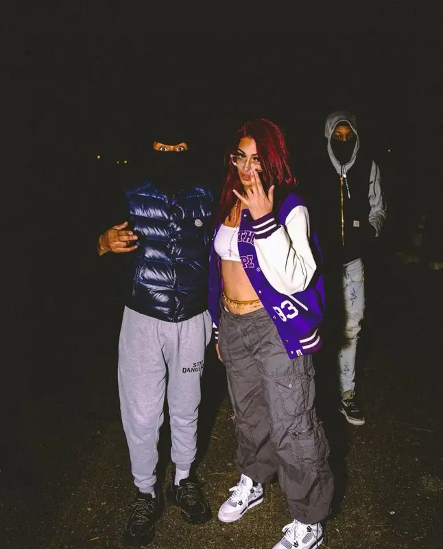 Murda B outfit in A Bathing Ape and Jordan, 2023