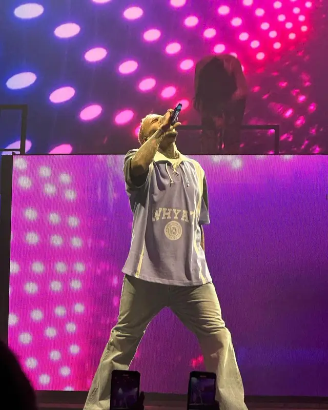Chris Brown outfit in Whyat, 2023