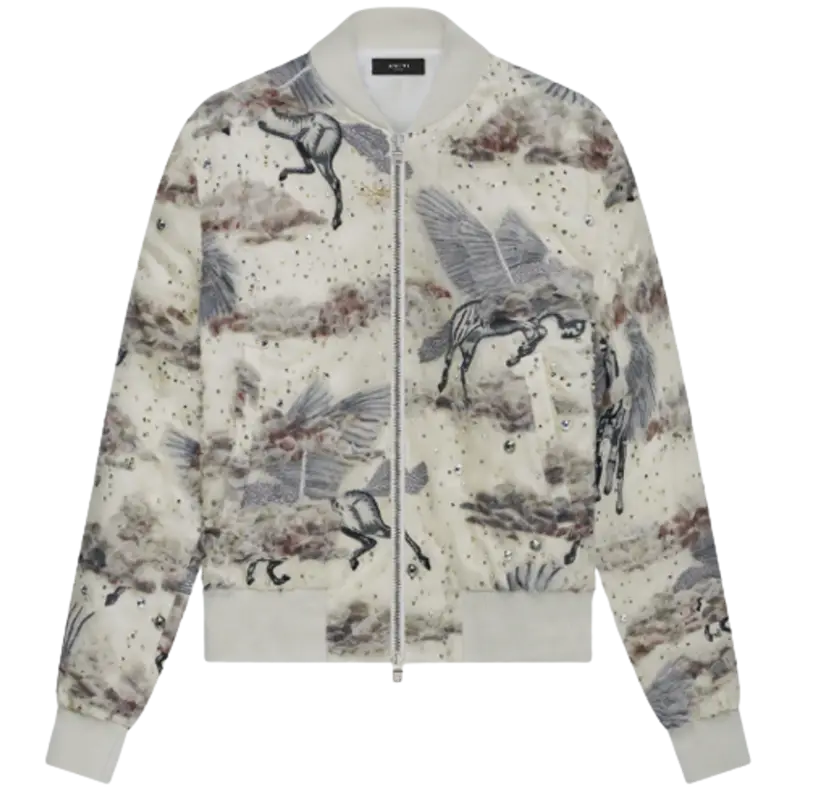 Amiri Shrunken Light Tan Bomber $6990