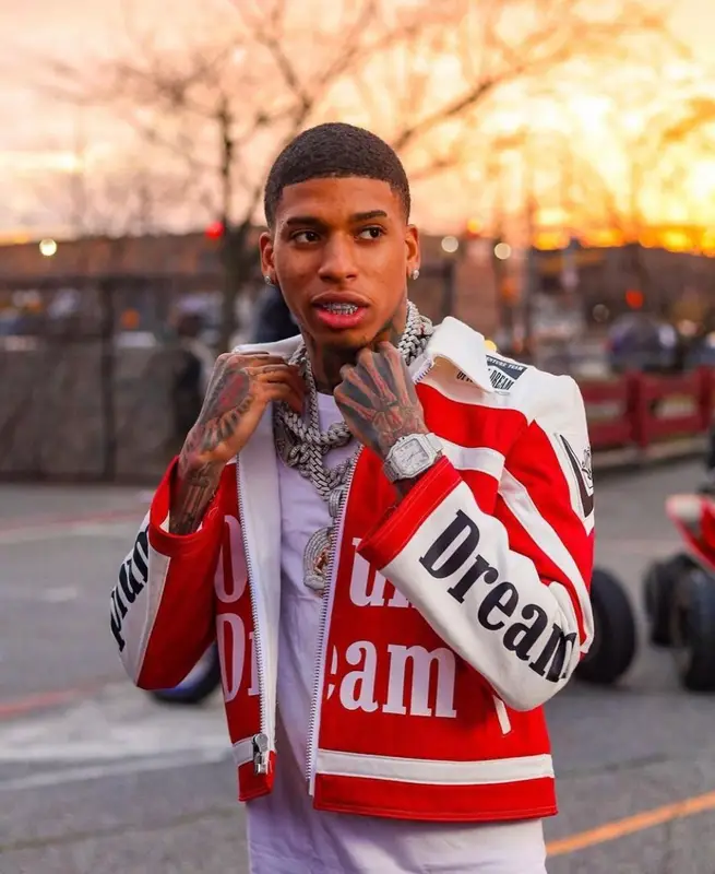 NLE Choppa outfit in Ian Alexander, 2023