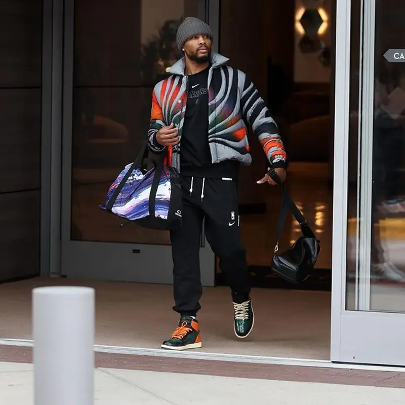 Damian Lillard outfit in ERL, Nike, and Oakley, 2023