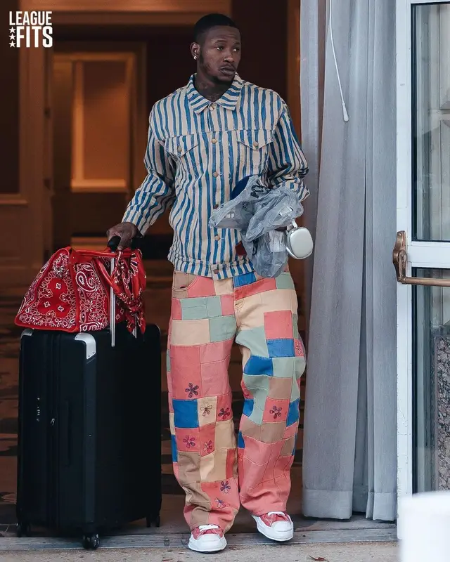 Terry Rozier outfit in KidSuper, Amiri, and Apple, 2023