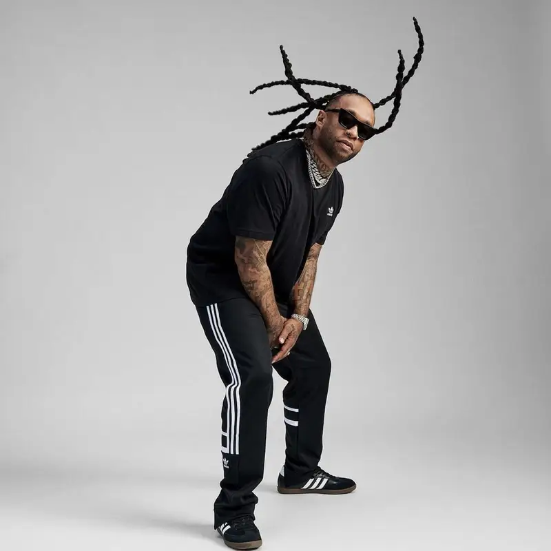 Ty Dolla Sign outfit in Adidas and Celine, 2023