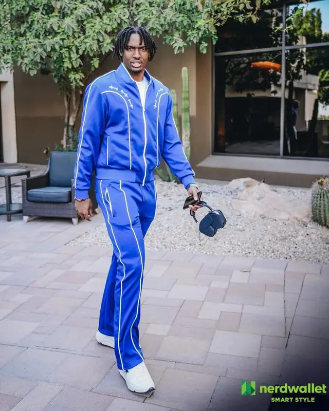 Tyrese Maxey outfit in Amiri and Golden Goose, 2023