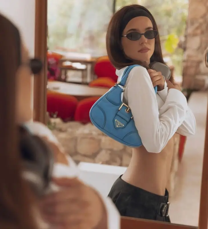Zoey Deutch outfit in Prada, 2023