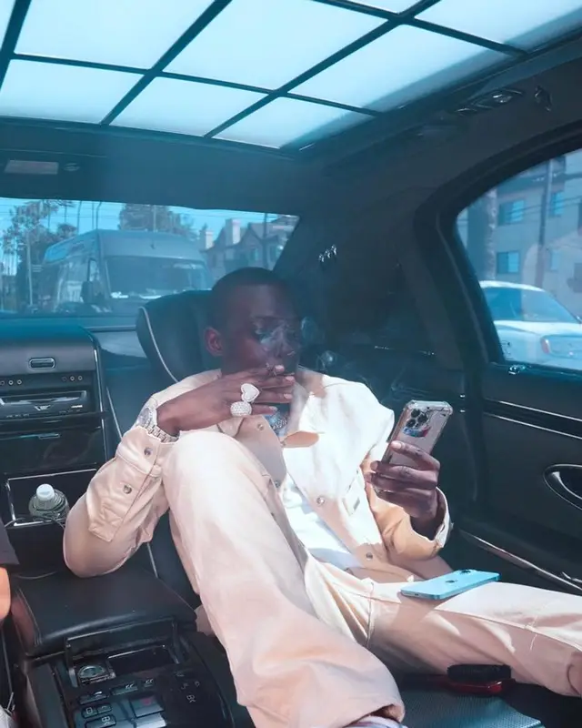Bobby Shmurda outfit in Rta and Nike, 2023