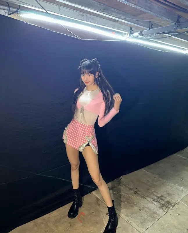 Lisa outfit in Courreges, Alexander Wang, and Area, 2023