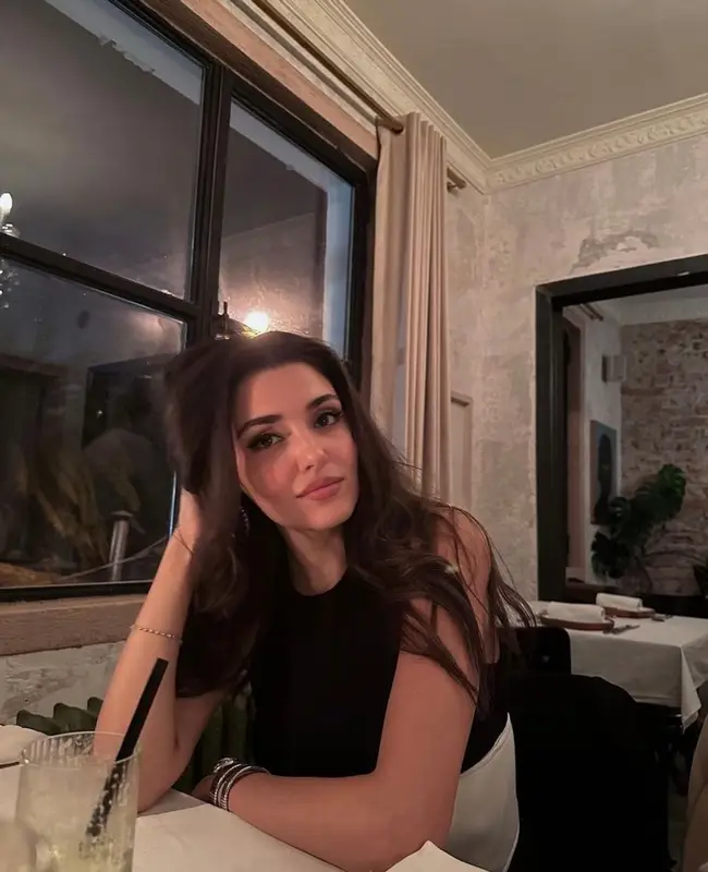 Hande Erchel outfit in Dion Lee and Bvlgari, 2023