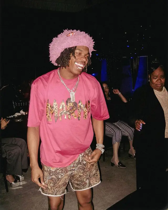 Lil Baby outfit in Marni, Louis Vuitton, and Doublet, 2023