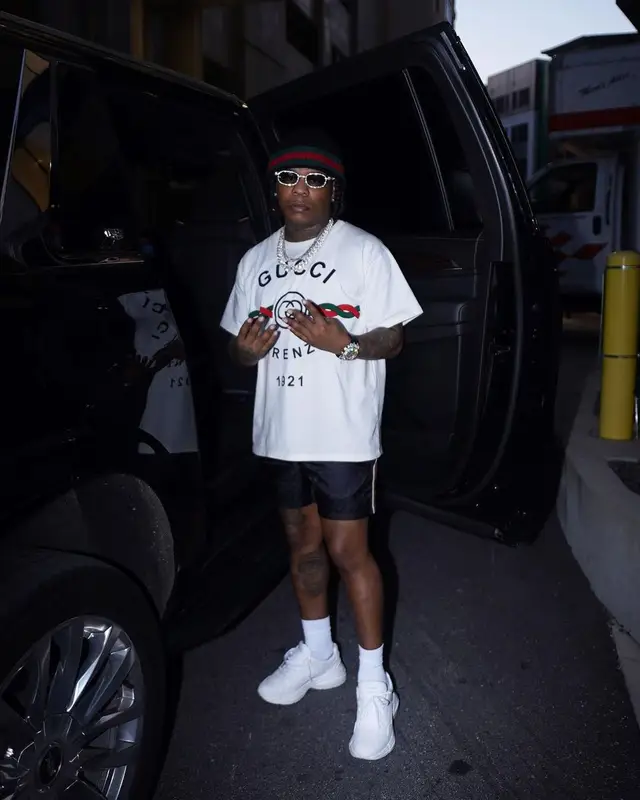 Rylo Rodriguez outfit in Gucci, 2023