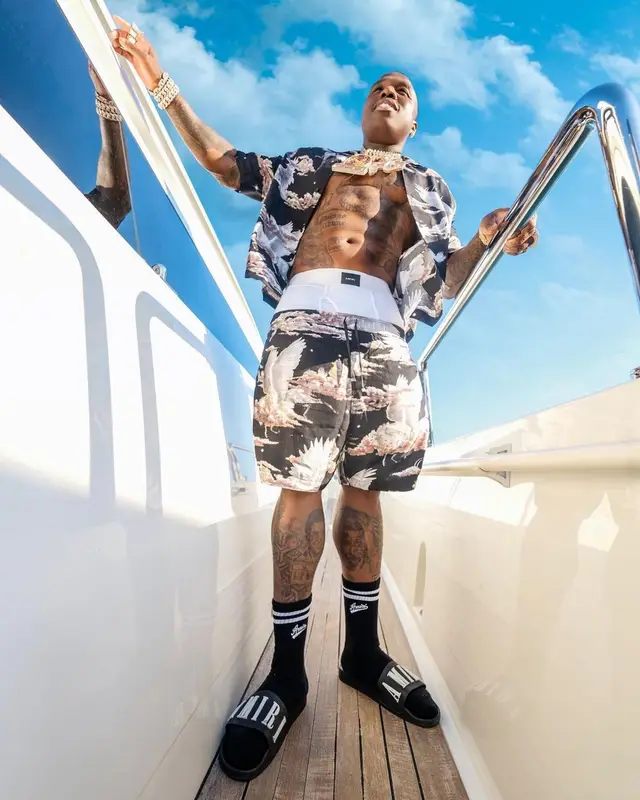 BandMan Kevo outfit in Amiri, 2023