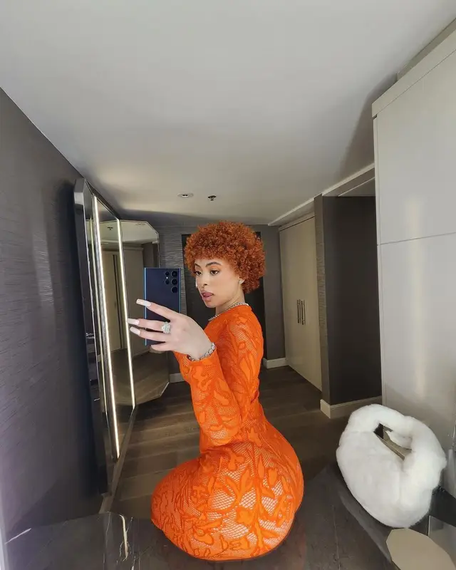 Ice Spice outfit in Alaïa, Brandon Blackwood, and Saint Laurent, 2023