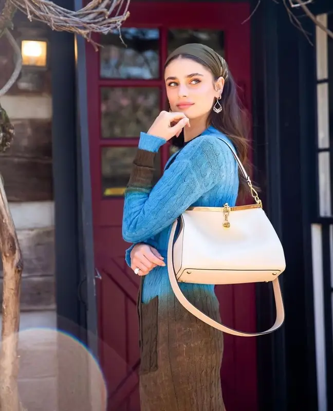 Taylor Hill outfit in Etro and Golden Goose, 2023