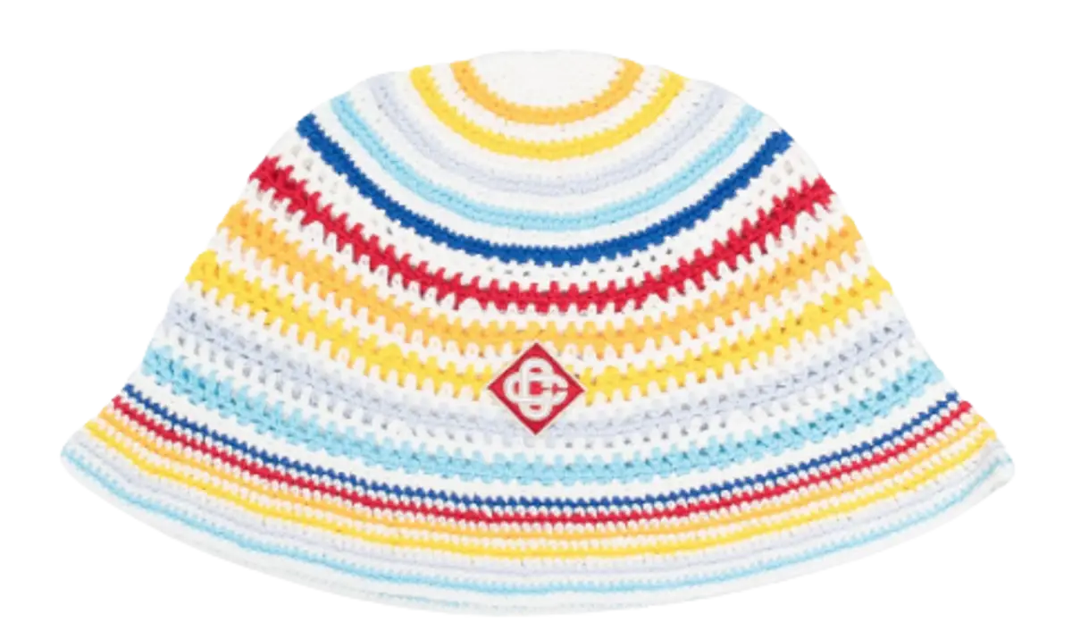 Casablanca Rainbow Cotton Crochet Bucket Hat $259