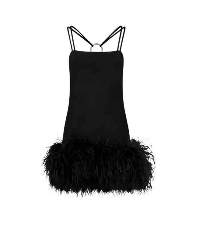 The Attico “Fujiko” Black Mini Dress $1890