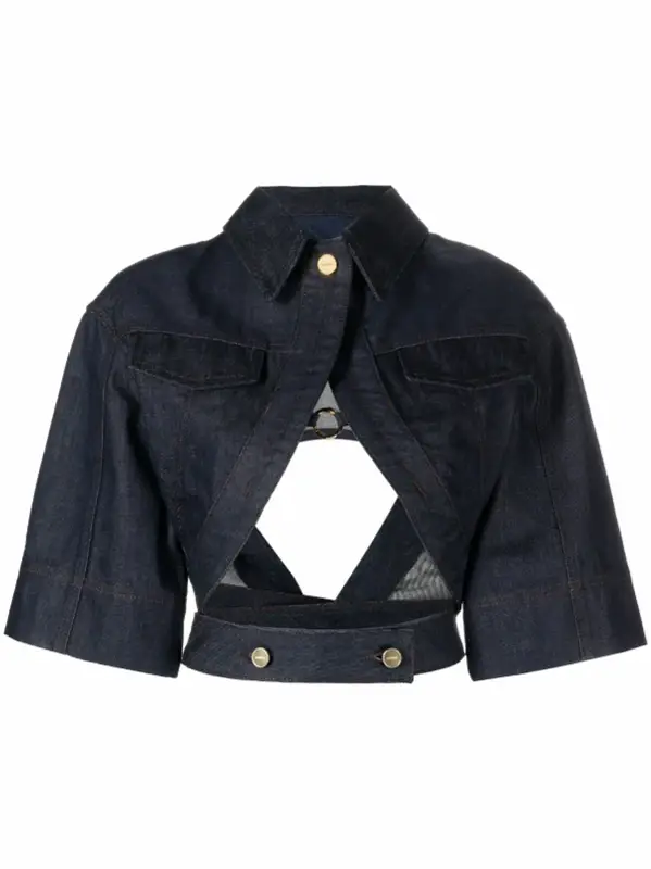 Jacquemus Le Haut De Nîmes Yuma Cropped Shirt $431