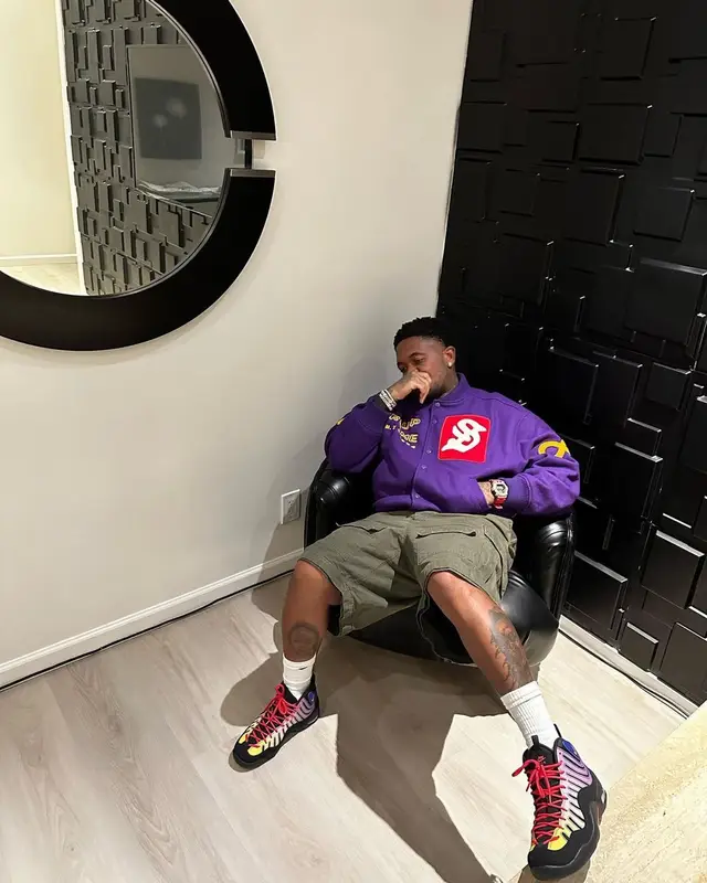 Mustard outfit in Supreme, Balenciaga, and Nike, 2023