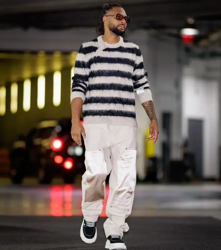 Patty Mills outfit in Midnight Studios and Naked Wolfe, 2023
