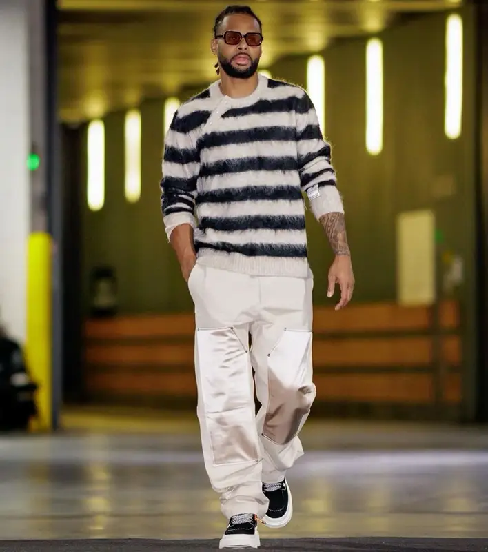 Patty Mills outfit in Midnight Studios and Naked Wolfe, 2023