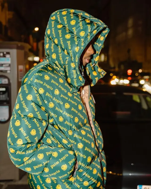 Victor Osimhen outfit in Moncler, Amiri, and Palm Angels, 2023
