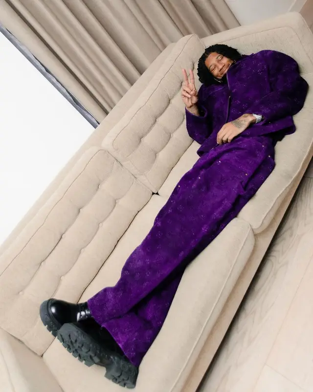 Digga D outfit in Louis Vuitton, 2023