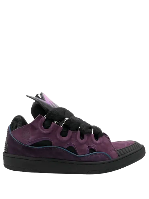 Lanvin Buttoned Oversize-tongue Low-top Black Sneakers $1236