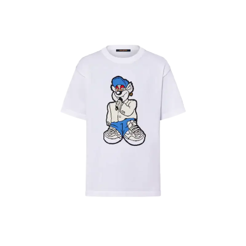 Louis Vuitton White Cartoon Rapper T-Shirt $1080