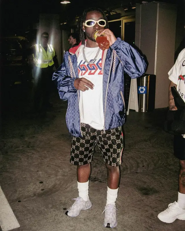 Lil Dann outfit in Gucci, 2023
