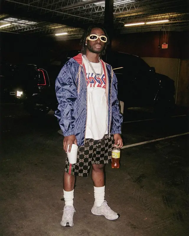 Lil Dann outfit in Gucci, 2023