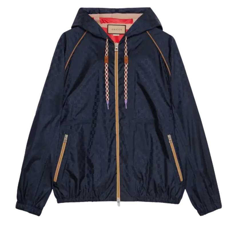 Gucci Technical Blue Hooded Jacket $3150
