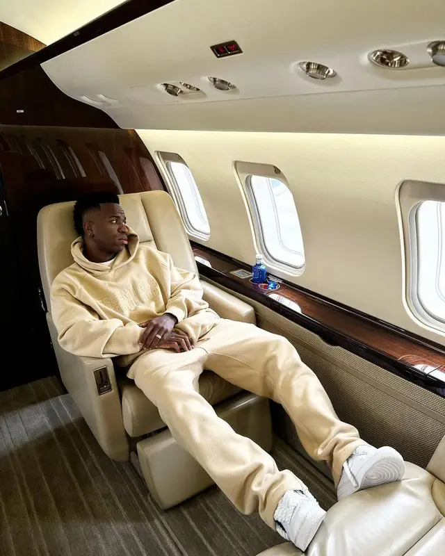 Vinicius Jr outfit in Fear of God and Nike, 2023