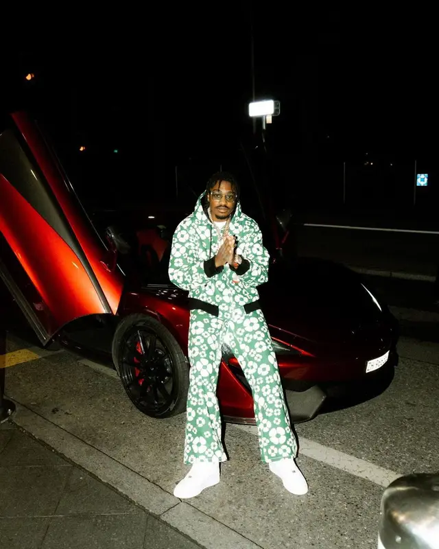 Lil Tjay outfit in Carhartt, Nike, and Marni, 2023
