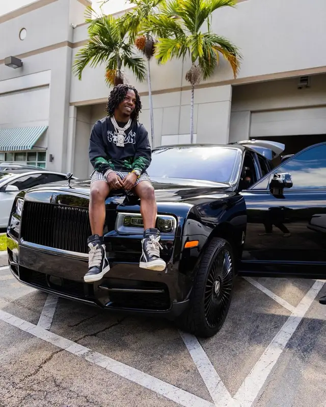 Jackboy outfit in Palm Angels, Rick Owens, and Burberry, 2023