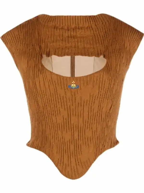 Vivienne Westwood Kate Orb-Embroidered Corset Top $582