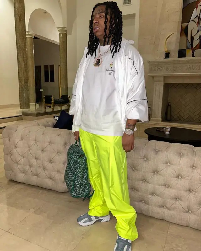 Lil Gotit outfit in Balenciaga and Goyard, 2023