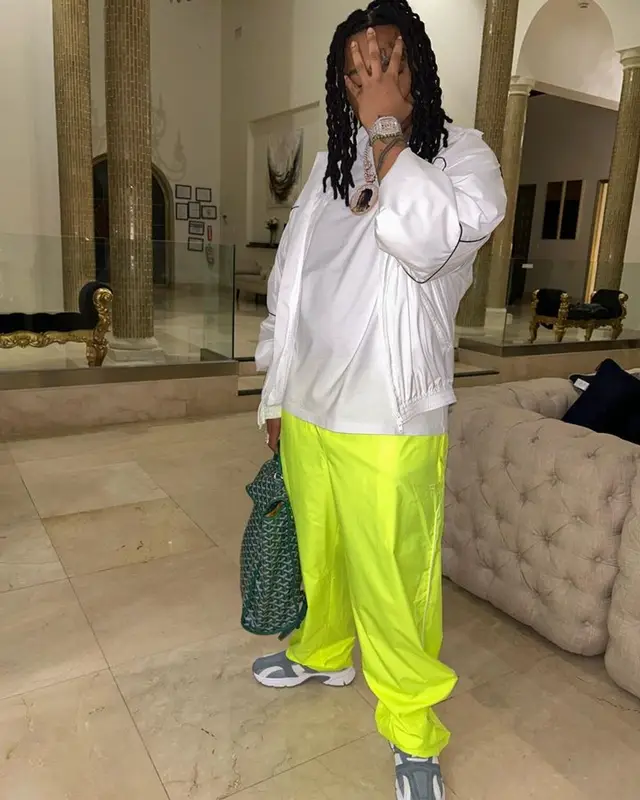 Lil Gotit outfit in Balenciaga and Goyard, 2023