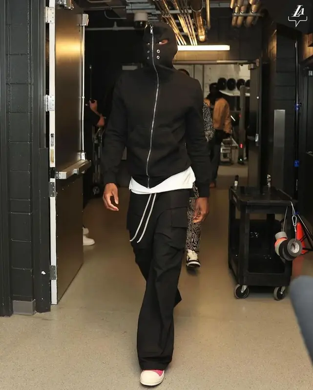 Jarred Vanderbilt outfit in Rick Owens, 2023