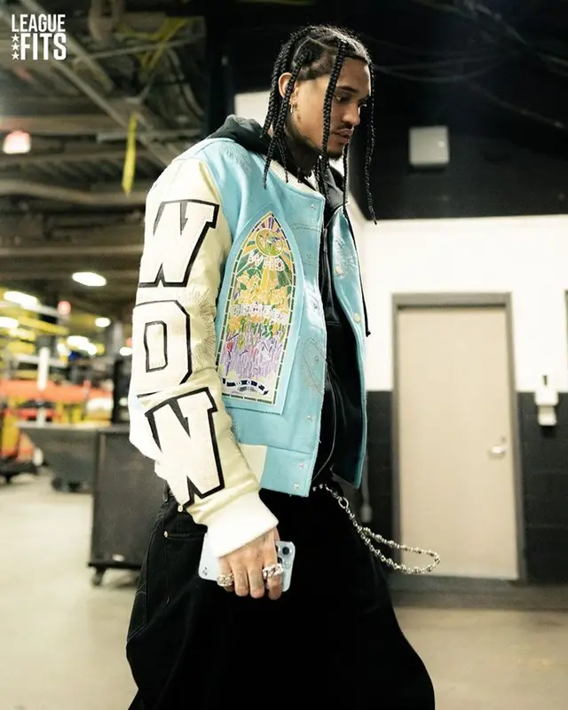 Jordan Clarkson outfit in Who Decides War and Balenciaga, 2023