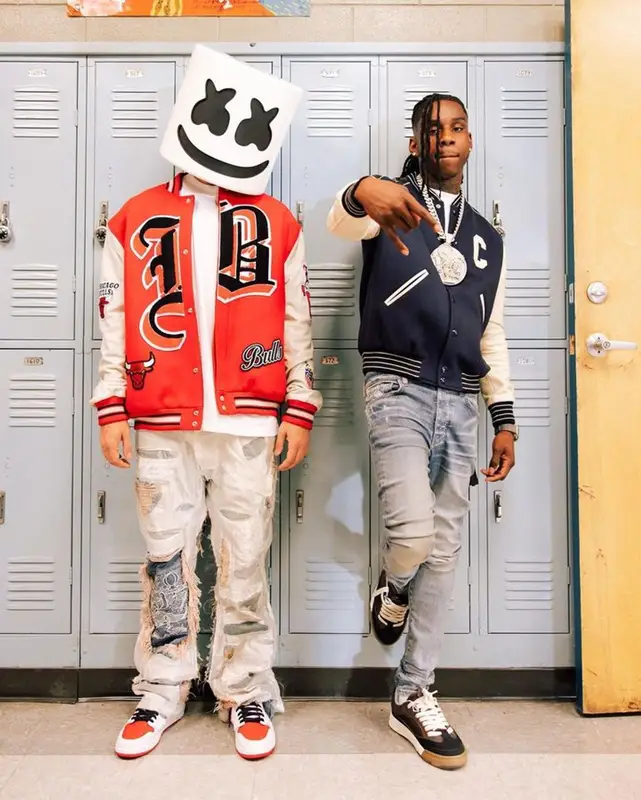 Polo G outfit in Celine, Polo Ralph Lauren, and Amiri, 2023