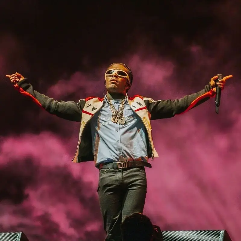 Lil Uzi Vert outfit in McDonald's Merch, Nike, and Balenciaga, 2023