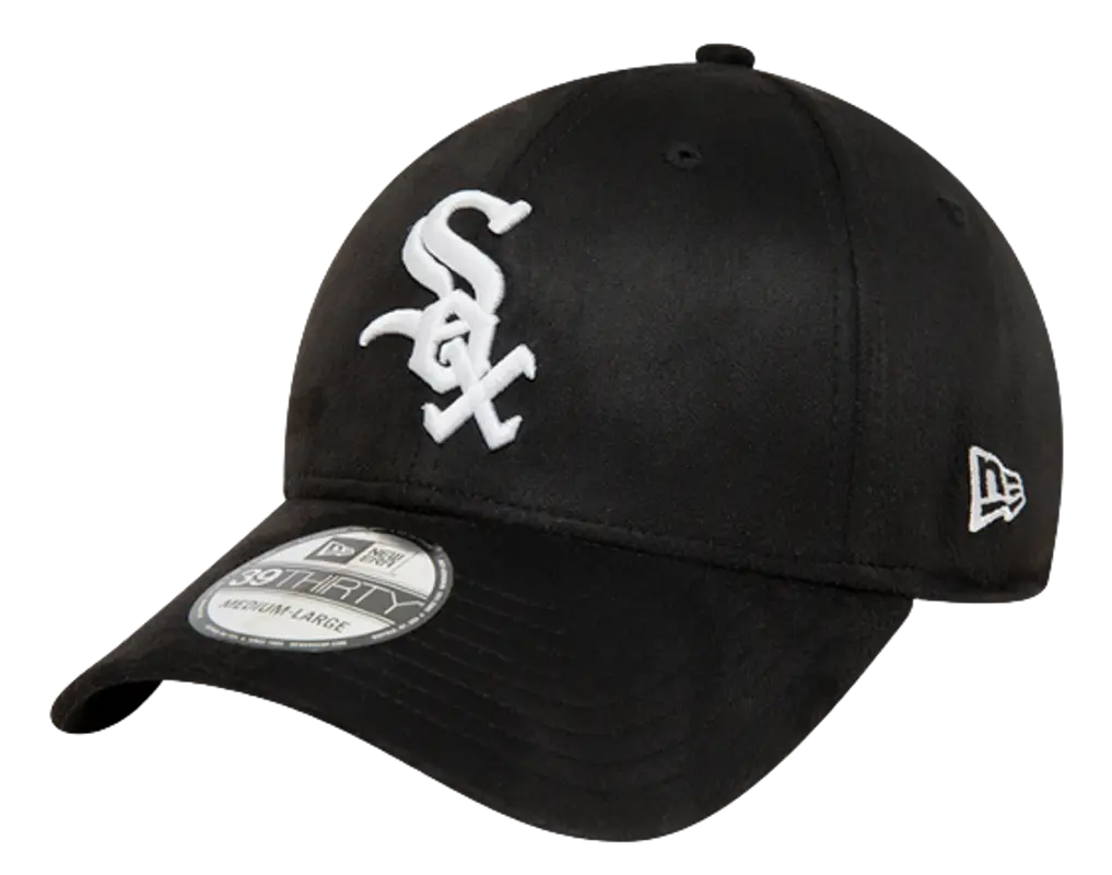 New Era Chicago White Sox Faux Suede Black 39THIRTY Stretch Fit Cap $33