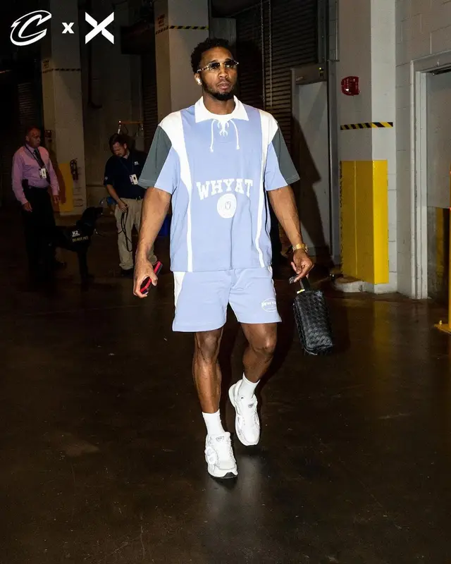 Donovan Mitchell outfit in Whyat, Dior, and Bottega Veneta, 2023