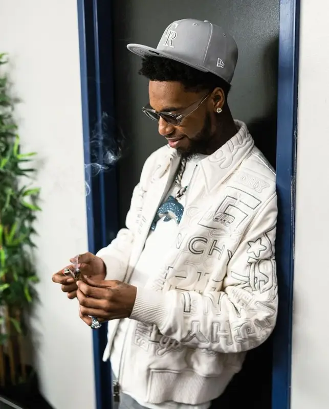 Key Glock outfit in Givenchy, Gallery Dept., and New Era, 2023
