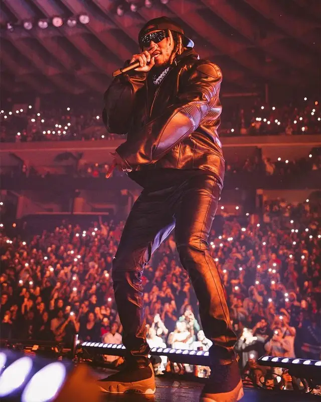 Future outfit in Balenciaga, Jordan, and Rick Owens, 2023