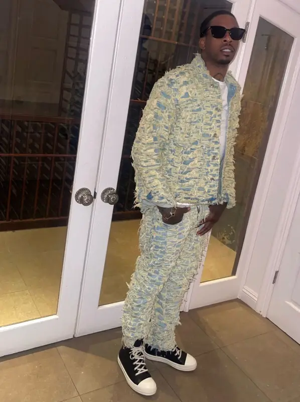 Lil Duke outfit in Who Decides War and Rick Owens, 2023