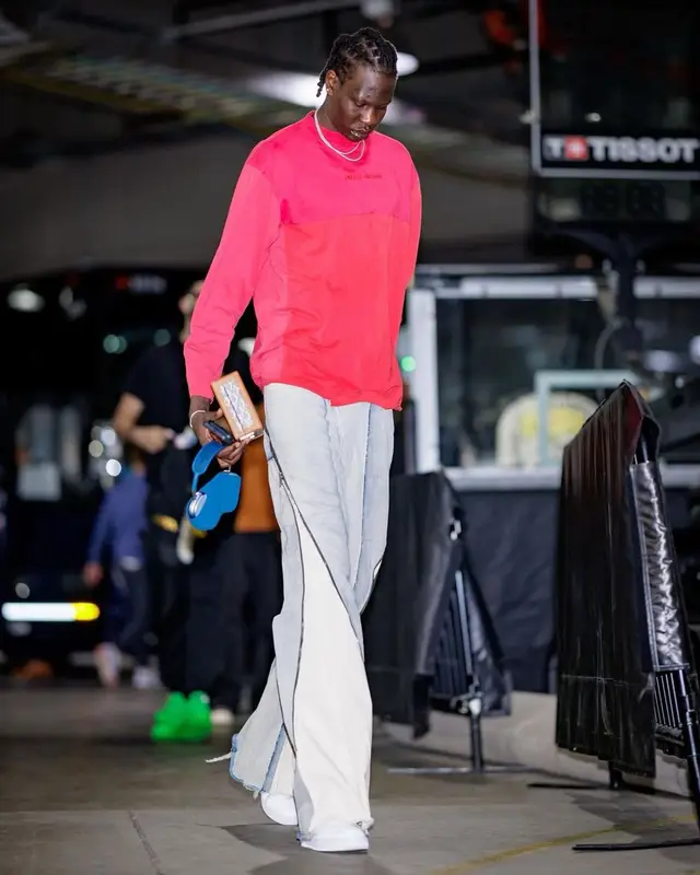 Bol Bol outfit in Balenciaga, Rick Owens, and Goyard, 2023