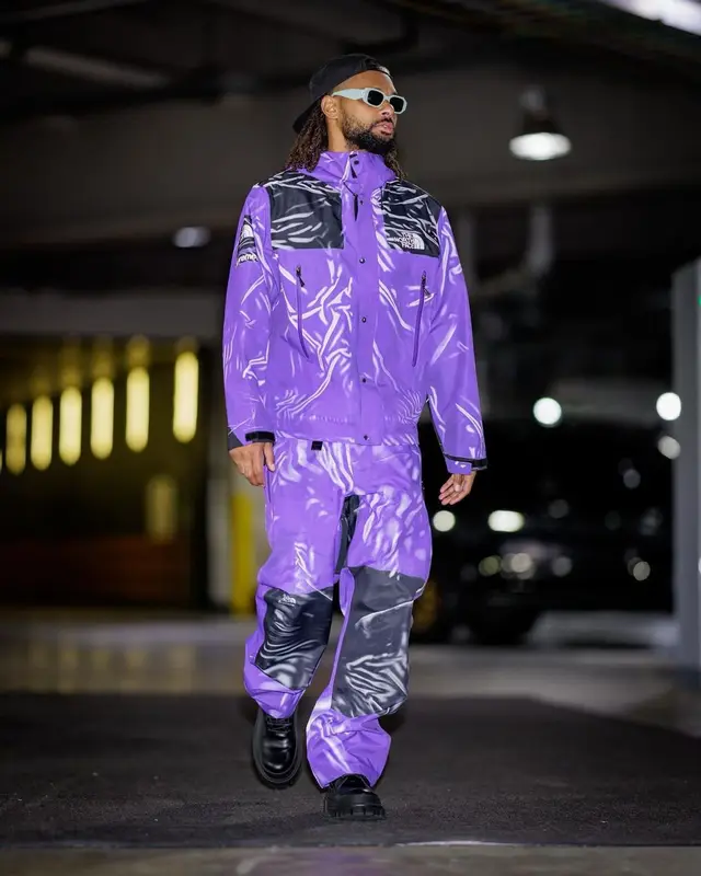 Patty Mills outfit in Supreme, Prada, and The North Face, 2023