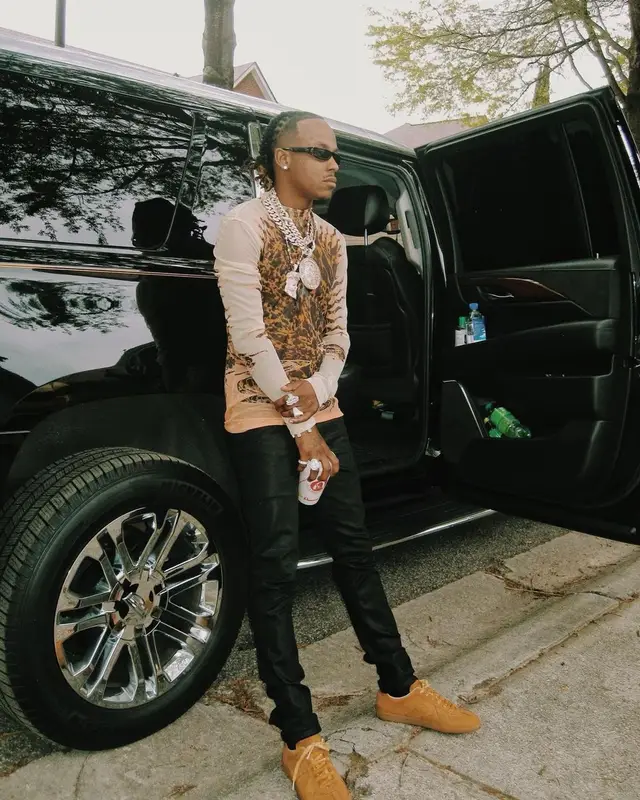 Rich The Kid outfit in Givenchy, Rick Owens, and Adidas, 2023